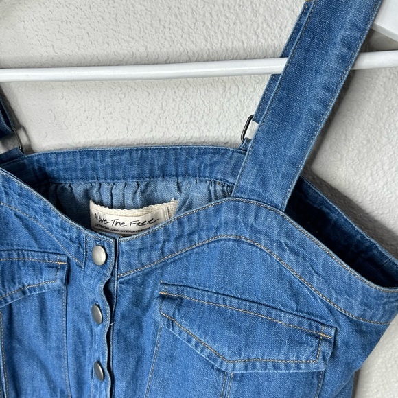 We The Free palm desert denim crop shirt XSmall - Picture 5 of 8